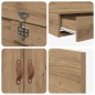 vidaXL Struttura Letto con Contenitore Rovere Artigianale 120x200 cm vidaXL Struttura Letto con Contenitore Rovere Artigianale 120x200 cm