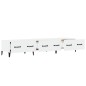 Mobile Porta TV Bianco Lucido 150x34,5x30 cm Legno Multistrato Mobile Porta TV Bianco Lucido 150x34,5x30 cm Legno Multistrato