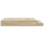 vidaXL Struttura letto contenitore Rovere Sonoma 140x200 cm