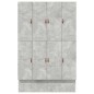 vidaXL Struttura Letto con Contenitore Grigio Cemento 140x200 cm