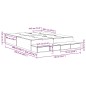 vidaXL Struttura Letto con Contenitore Grigio Cemento 140x200 cm
