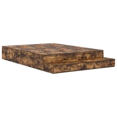 vidaXL Struttura Letto Rovere Affumicato 140x200 cm