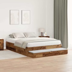vidaXL Struttura Letto Legno Vecchio 140x200 cm