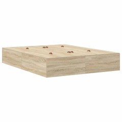 vidaXL Struttura letto con contenitore in rovere Sonoma 150x200 cm