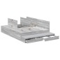 vidaXL Struttura Letto con Contenitore Grigia Sonoma 150x200 cm vidaXL Struttura Letto con Contenitore Grigia Sonoma 150x200 cm