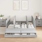 vidaXL Struttura Letto con Contenitore Grigia Sonoma 150x200 cm vidaXL Struttura Letto con Contenitore Grigia Sonoma 150x200 cm