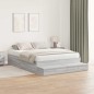 vidaXL Struttura Letto con Contenitore Grigia Sonoma 150x200 cm vidaXL Struttura Letto con Contenitore Grigia Sonoma 150x200 cm