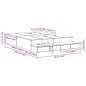 vidaXL Struttura Letto con Contenitore Grigia Sonoma 150x200 cm vidaXL Struttura Letto con Contenitore Grigia Sonoma 150x200 cm