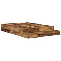 vidaXL Struttura letto con contenitore in legno vecchio 160x200 cm