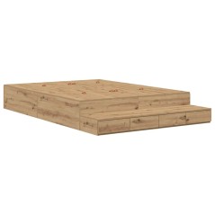 vidaXL Struttura Letto con Contenitore in Rovere Artisan 160x200 cm