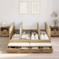 vidaXL Struttura Letto con Contenitore in Rovere Artisan 160x200 cm