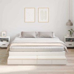 vidaXL Struttura letto contenitore Bianca 180x200 cm
