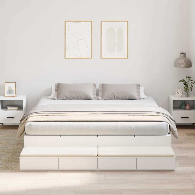 vidaXL Struttura letto contenitore Bianca 180x200 cm vidaXL Struttura letto contenitore Bianca 180x200 cm
