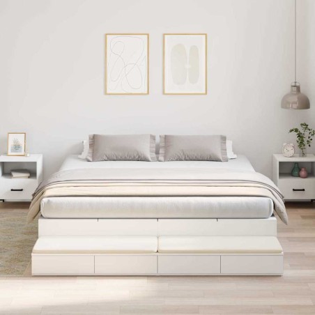 vidaXL Struttura letto contenitore Bianca 180x200 cm