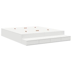 vidaXL Struttura letto contenitore Bianca 180x200 cm