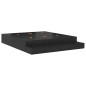 vidaXL Struttura letto contenitore Rovere Nero 180x200 cm