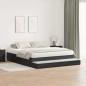 vidaXL Struttura letto contenitore Rovere Nero 180x200 cm