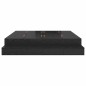 vidaXL Struttura letto contenitore Rovere Nero 180x200 cm