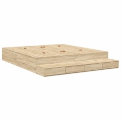 vidaXL Struttura Letto con contenitore in Rovere Sonoma 180x200 cm