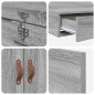 vidaXL Struttura Letto con Contenitore Grigio Sonoma 180x200 cm vidaXL Struttura Letto con Contenitore Grigio Sonoma 180x200 cm