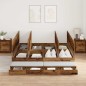 vidaXL Struttura Letto Stoccaggio Legno Vecchio 180x200 cm