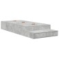 vidaXL Struttura Letto con Contenitore Grigio Cemento 90x190 cm vidaXL Struttura Letto con Contenitore Grigio Cemento 90x190 cm