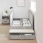 vidaXL Struttura Letto con Contenitore Grigio Cemento 90x190 cm vidaXL Struttura Letto con Contenitore Grigio Cemento 90x190 cm