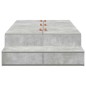 vidaXL Struttura Letto con Contenitore Grigio Cemento 90x190 cm vidaXL Struttura Letto con Contenitore Grigio Cemento 90x190 cm