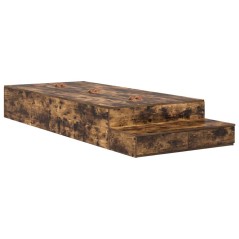 vidaXL Struttura Letto con Contenitore in Rovere Affumicato 90x190 cm