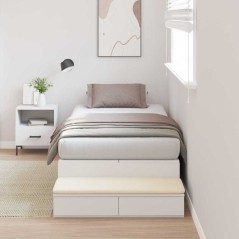 vidaXL Struttura letto con contenitore Bianca 75x190 cm