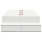 vidaXL Struttura letto con contenitore Bianca 75x190 cm vidaXL Struttura letto con contenitore Bianca 75x190 cm