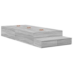 vidaXL Struttura Letto con Contenitore Grigio Sonoma 75x190 cm