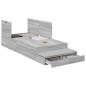 vidaXL Struttura Letto con Contenitore Grigio Sonoma 75x190 cm