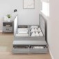 vidaXL Struttura Letto con Contenitore Grigio Sonoma 75x190 cm