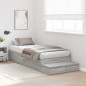 vidaXL Struttura Letto con Contenitore Grigio Sonoma 75x190 cm