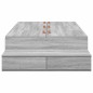 vidaXL Struttura Letto con Contenitore Grigio Sonoma 75x190 cm