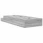 vidaXL Struttura Letto con Contenitore Grigio Sonoma 75x190 cm