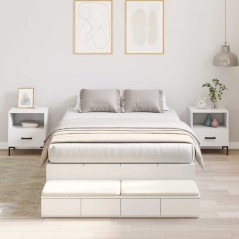 vidaXL Struttura Letto Contenitore Bianco 120x190 cm