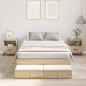 vidaXL Struttura Letto con Contenitore in Rovere Sonoma 120x190 cm vidaXL Struttura Letto con Contenitore in Rovere Sonoma 120x190 cm