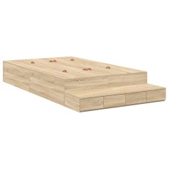vidaXL Struttura Letto con Contenitore in Rovere Sonoma 120x190 cm