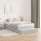 vidaXL Struttura letto contenitore grigia Sonoma 120x190 cm