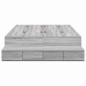 vidaXL Struttura letto contenitore grigia Sonoma 120x190 cm