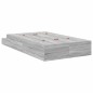 vidaXL Struttura letto contenitore grigia Sonoma 120x190 cm