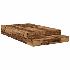 vidaXL Struttura Letto con Contenitore in Legno Invecchiato 120x190 cm