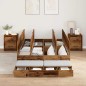 vidaXL Struttura Letto con Contenitore in Legno Invecchiato 120x190 cm