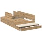 vidaXL Struttura letto contenitore in quercia artigianale 120x190 cm