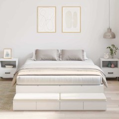 vidaXL Struttura Letto con Contenitore Bianco 140x190 cm