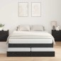 vidaXL Struttura letto con contenitore in Rovere Nero 140x190 cm vidaXL Struttura letto con contenitore in Rovere Nero 140x190 cm