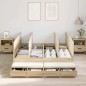 vidaXL Struttura letto con contenitore in Rovere Sonoma 140x190 cm vidaXL Struttura letto con contenitore in Rovere Sonoma 140x190 cm