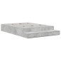 vidaXL Struttura letto contenitore Grigio cemento 140x190 cm vidaXL Struttura letto contenitore Grigio cemento 140x190 cm